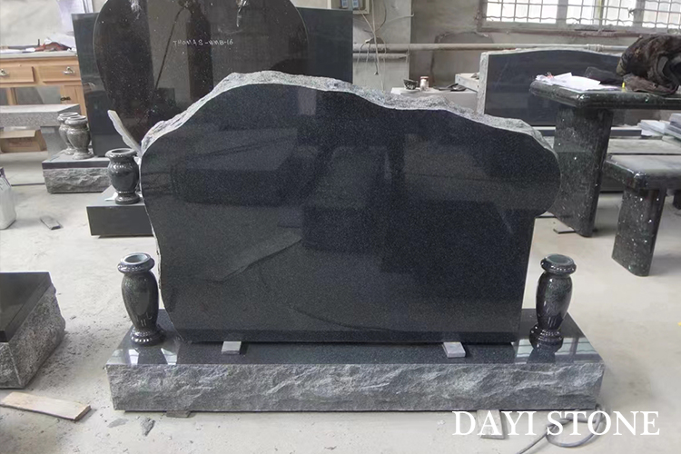 Headstones-Dark Granite Stone -USA headstone